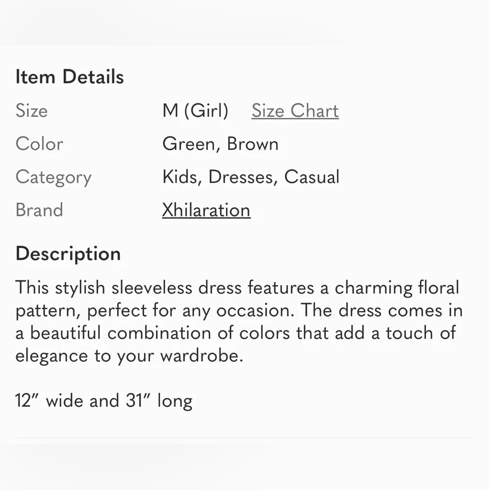 Xhilaration Green and Brown‎ Sleeveless Sundress